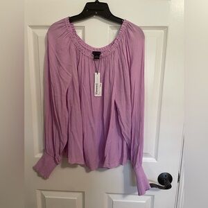 Sanctuary Lilac Smocked Blouse
